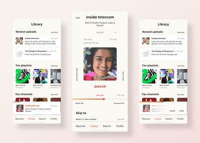 Library | SoundCloud Redesign application ui challenge accepted challenges clean clean ui debut feed icons interaction interface mad5 music player playlist redesign ux ux ui ux design uxdesign uxui