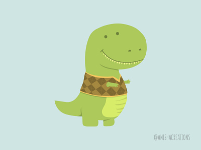 T-Vest cartoons character cute cute art design dino dinosaur fashion funny graphic humor illustration kawaii puns vector