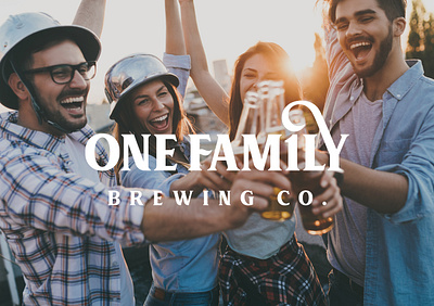 One Family Wordmark ad alcohol beer beverage brand identity brand identity design branding brewery family graphic design logo logo design logotype millennial spirits typography visual identity wordmark