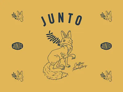 Inari Ōkami animal badge botanical branding coffee design font fox greenville illustration japanese junto lettering logo outline plant stamp typography vintage wordmark