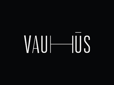 Vauhus Logomark Exploration branding contrast custom type design editorial design layout design letters logo sans serif type typography width