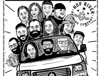 Wet Hop Fort Wayne Summer gigposter ink movie poster poster talent show