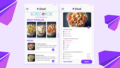 Sleek Food App Ui Design adobe xd app design food food app food app ui mobile app design restaurant app ui ux