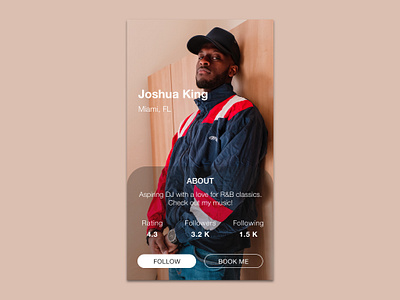 DailyUI 006 - User Profile app profile ui visual design web