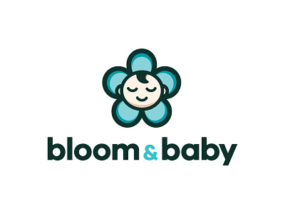 Bloom & Baby baby baby logo bloom daily logo design dailylogochallenge flower flower logo graphic design illustration logo design modern logo simple logo design typography