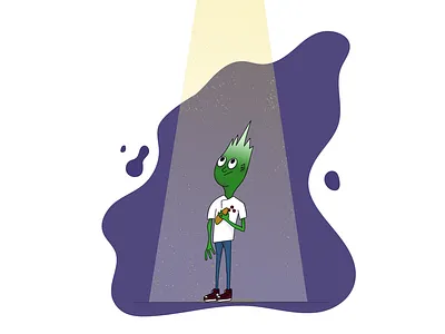 Луковый пришелец и пирожок вектор иллюстрация луковый пришелец пирожок пришелец