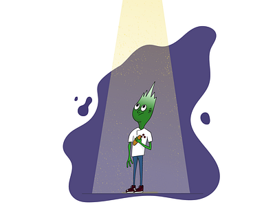 Луковый пришелец и пирожок вектор иллюстрация луковый пришелец пирожок пришелец