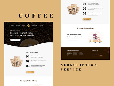 Coffee Subscription Service — Landing Page coffee designer designers developer landing landing page typography ui design uidesign uiux web design web graphic webdesign