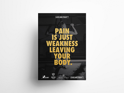 Poster Pain design gold graphic design poster typography