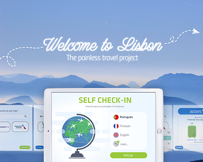 Welcome to Lisbon Project check in concept design photoshop redesign touchscreen traveling ui