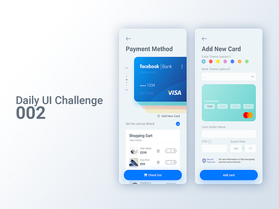 Credit Card page #dailyui #002 002 checkout credit card dailyui
