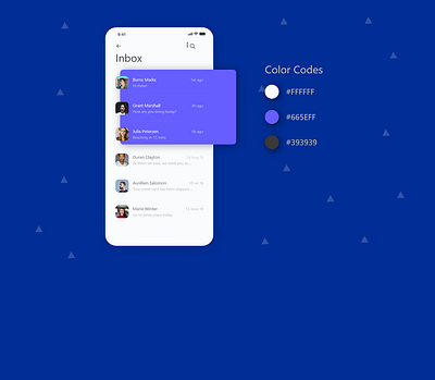 Modern Inbox UI design app inbox message modern design screen sketchapp ui ui ux ui illustration ui inspiration ui interface uidesign uiux xd design