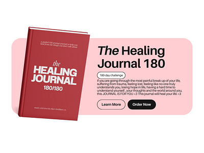 The Healing Journal book branding journal ui