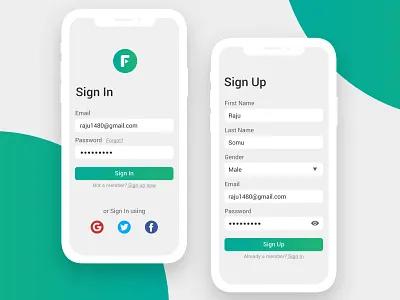 Sign Up & Sign In Screens design login login page minimal signup signupform uidesign uxdesign uxui