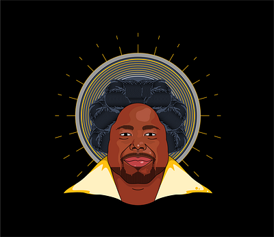 Barry White affinity designer barry black god illustration love music portrait singer soul vector white