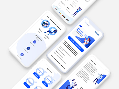 mobile website for medical company blue dailyui design illustration medical mobile product refreshing sketch typography ui ux web website