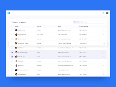 Table UI Design admin panel clean ui dashboard minimal minimalism table design table ui website table