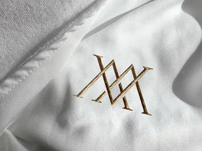 Mountain View Townhouse Embroidered Logo brand brand identity brand identity design branding branding agency design designer for hire embroidery gold graphic design hotel branding hotel logo logo logo design logomark luxury branding luxury logo monogram monogram design uk designer