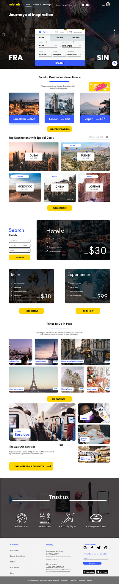 Airlines Homepage Design ui ux
