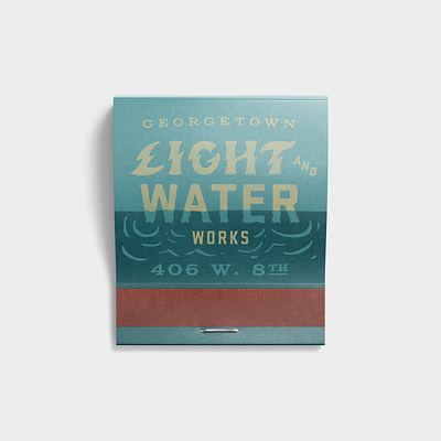 Georgetown Light & Waterworks branding logo matchbook typography water