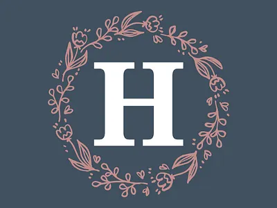 H + Wedding Wreath design illustration stationery stationery design wedding wedding design wedding invite weddings