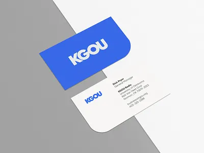 KGOU Print Collateral brand branding business cards design identity npr oklahoma stationery