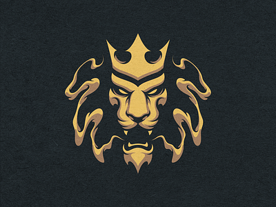 710N / Lion Mascot branding crown icon king lion lion mascot lionhead logo mark masxot vape vector