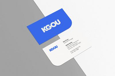 KGOU Print Collateral brand branding business cards design identity npr oklahoma stationery