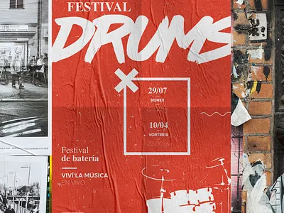 Poster Via Publica Drums branding design