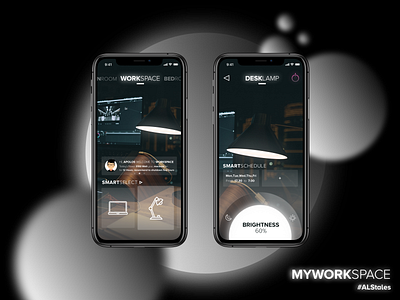 MY WORK SPACE app iot minimal smart home smarthome ui ux workplace workspace