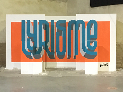 Anamorphosis mural acrylic anamorphosis lettering mural paint typography