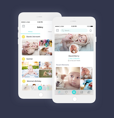 Baby Moments calendar illustration mobile app design mobile ui uiux user experince design uxdesign