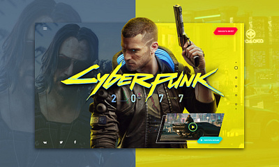 Сyberpunk 2077. Concept design logo ui ux vector web website