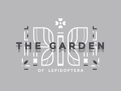 Garden 2d butterfly design garden icon illustration lines logo minimal monochrome typography