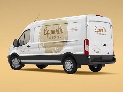 Epworth Ice Cream Delivery Van Concept brand extension brand identity columbia design epworth childrens home epworth ice cream fleet graphics heritage story ice cream logotype riggs partners ryon edwards sc south carolina van design