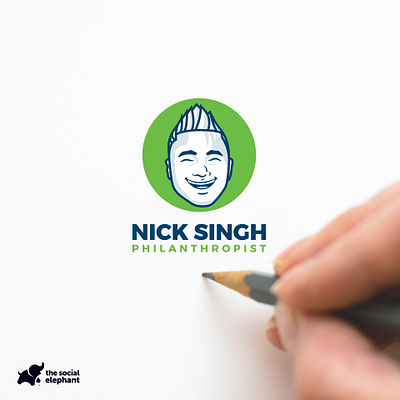 Nick Singh Philanthropist Logo Concept brand branding design icon illustration illustrator logo logo design