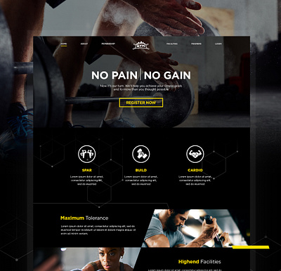 Fitness GYM dark dark ui dark website fitness mono webdesign website