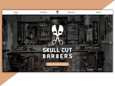 Skull Cut Barbers barbers branding creative graphic design hair logo typography ui ux website