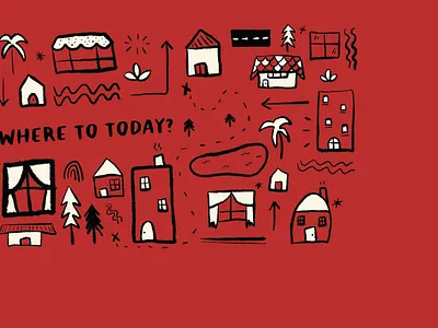 Neighborhood branding color design doodle house house illustration icon icons illustration illustration art illustration design illustration digital illustrations illustrator map marketing neighborhood procreate red vector