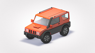 Jimny 3d 4x4 automobile c4d car cinema geometrical jeep lego low lowpoly octane offroad poly