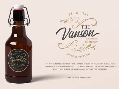 Vintage Beer Logo Design beer logo brewery logo font design free fonts lettering lettering artist lettering logo logotype retro retro font script typeface vintage vintage font vintage logo