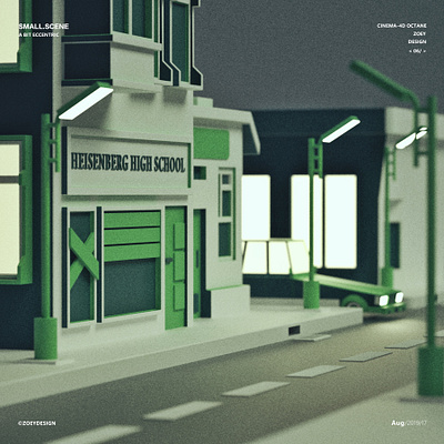 Retro Street cinema4d design