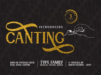 Canting Free Display Typeface design font free font free fonts freebie freebies typeface typefaces typogaphy typography