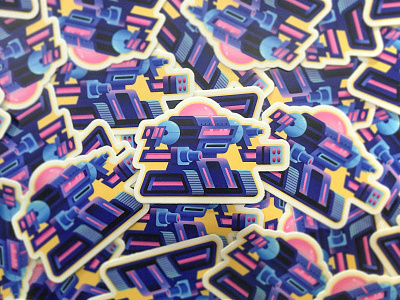 Robot Sticker guns illustration robot robots sticker sticker mule stickers tank