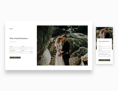 Wedding RSVP (Signup) UI Design daily ui dailyui responsive design ui wedding invite wedding rsvp