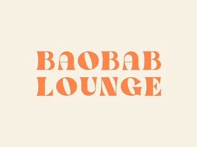 Baobab: Type Exploration bar brand branding custom lettering custom typography fat face hand lettering lettering logo lounge type typeface typography