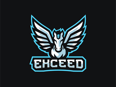 Mythical Horse Mascot Logo branding esports fifnine logo mascot pegasus sports logo visual identity