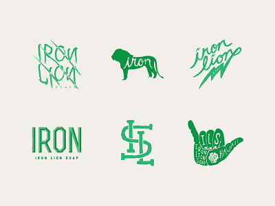 Iron Lion Soap Logos brand branding design graphic handlettering handrawn illustration lifestyle logo logotype monogram natural organic sketches soap type typography vector