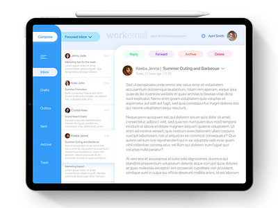 iPad Mail app design email design flat ipad ipad app ipadpro iphone app mail mail app minimal mobile mobile app mobile app design mobile design mobile ui ui ux web website