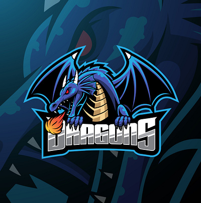 Dragon sport mascot logo design animal logo branding design dragon esport game design graphic design illustration logo mascot logo